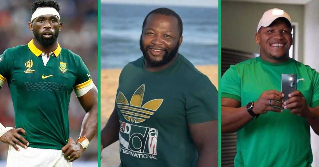 Siya Kolisi nearly kissed at East London RWC trophy tour , Ox Nchè, Bongi Mbonambi get cars Siya Kolisi nearly kissed at East London RWC trophy tour , Ox Nchè, Bongi Mbonambi get cars