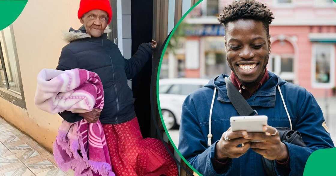 A grandmother adorably joined her neighbours in celebrating a match win. A grandmother adorably joined her neighbours in celebrating a match win.