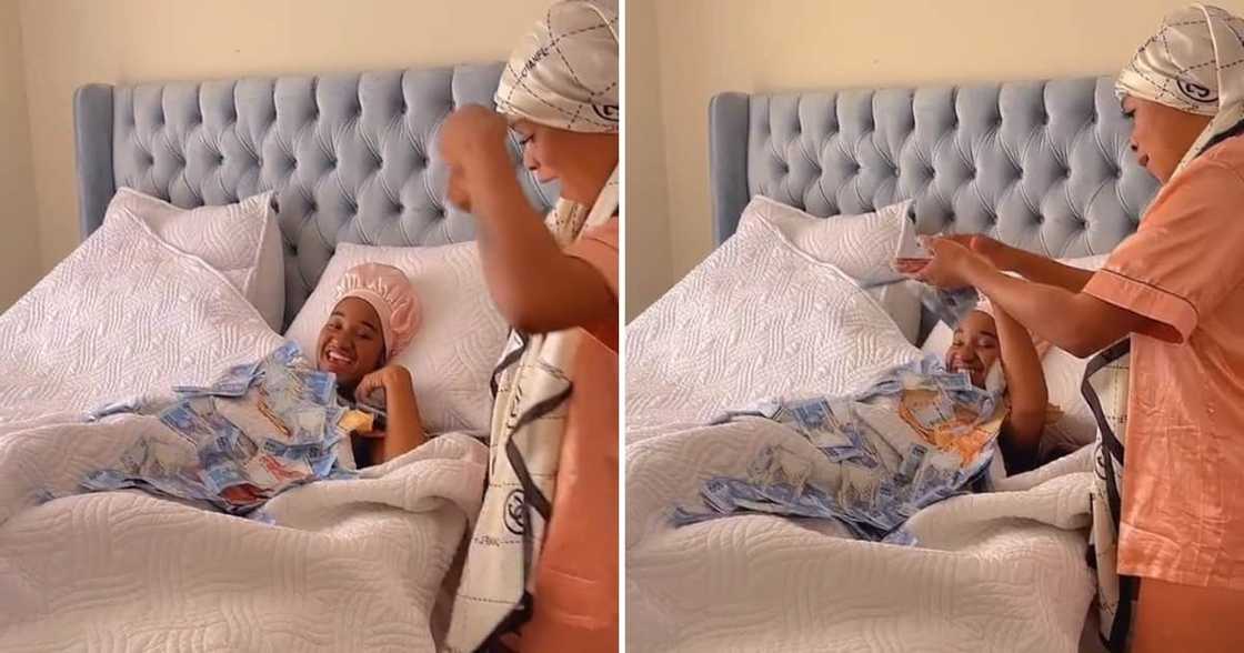 A mom showered her teen daughter with hundreds of rands A mom showered her teen daughter with hundreds of rands