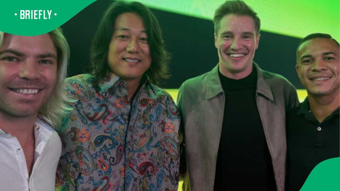 Cheslin Kolbe shows off a wine-coloured Land Rover car while chilling in Japan with fellow Springboks star Faf de Klerk and actor Sung Kang. Cheslin Kolbe shows off a wine-coloured Land Rover car while chilling in Japan with fellow Springboks star Faf de Klerk and actor Sung Kang.