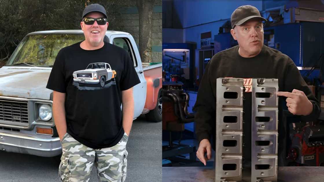 David Freiburger in his car garage David Freiburger in his car garage