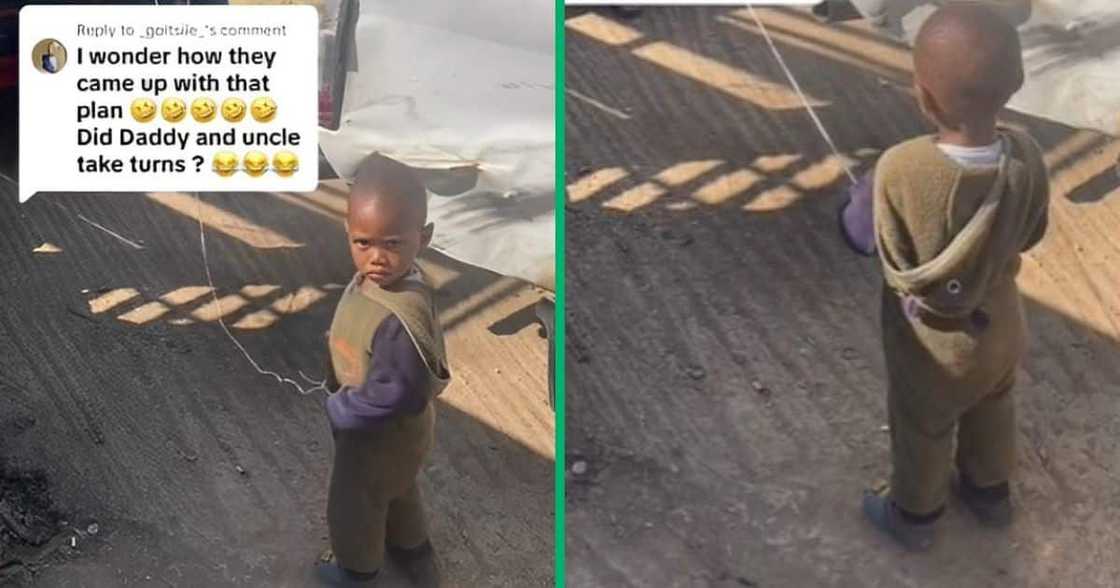 TikTok video shows a kid tied to uncle