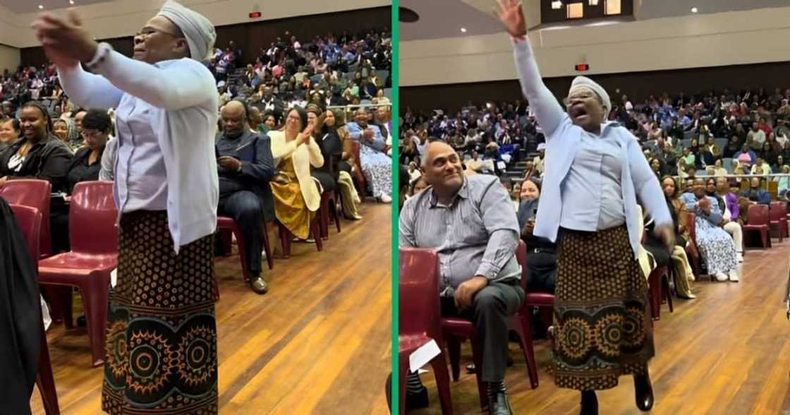 A TikTok video shows a woman celebrating graduation. A TikTok video shows a woman celebrating graduation.