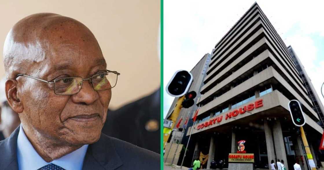 Jacob Zuma and image of the Cosatu office Jacob Zuma and image of the Cosatu office