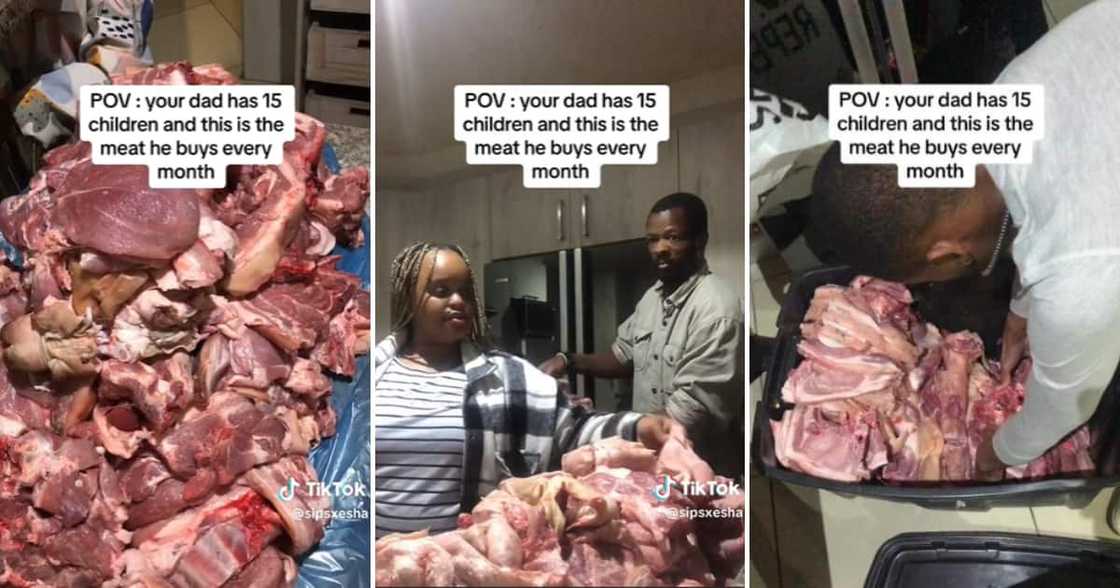 Meat dad of 15 children buys for family Meat dad of 15 children buys for family