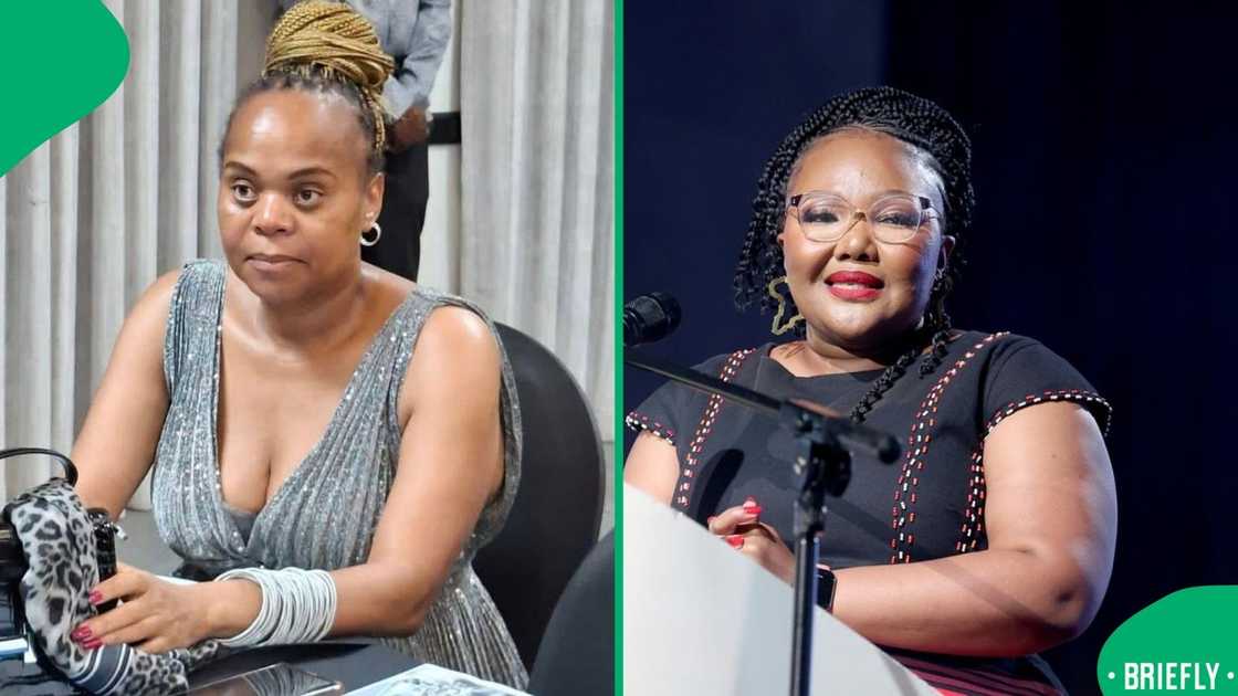 The image on the right captured the Minister of Education