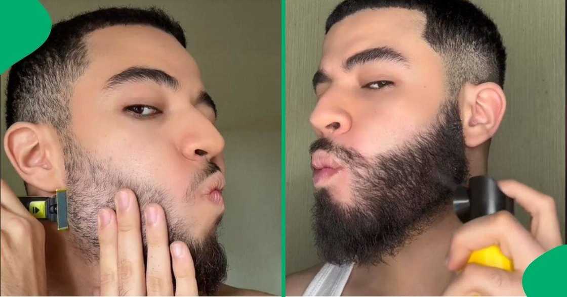 Man hops on lace beard trend