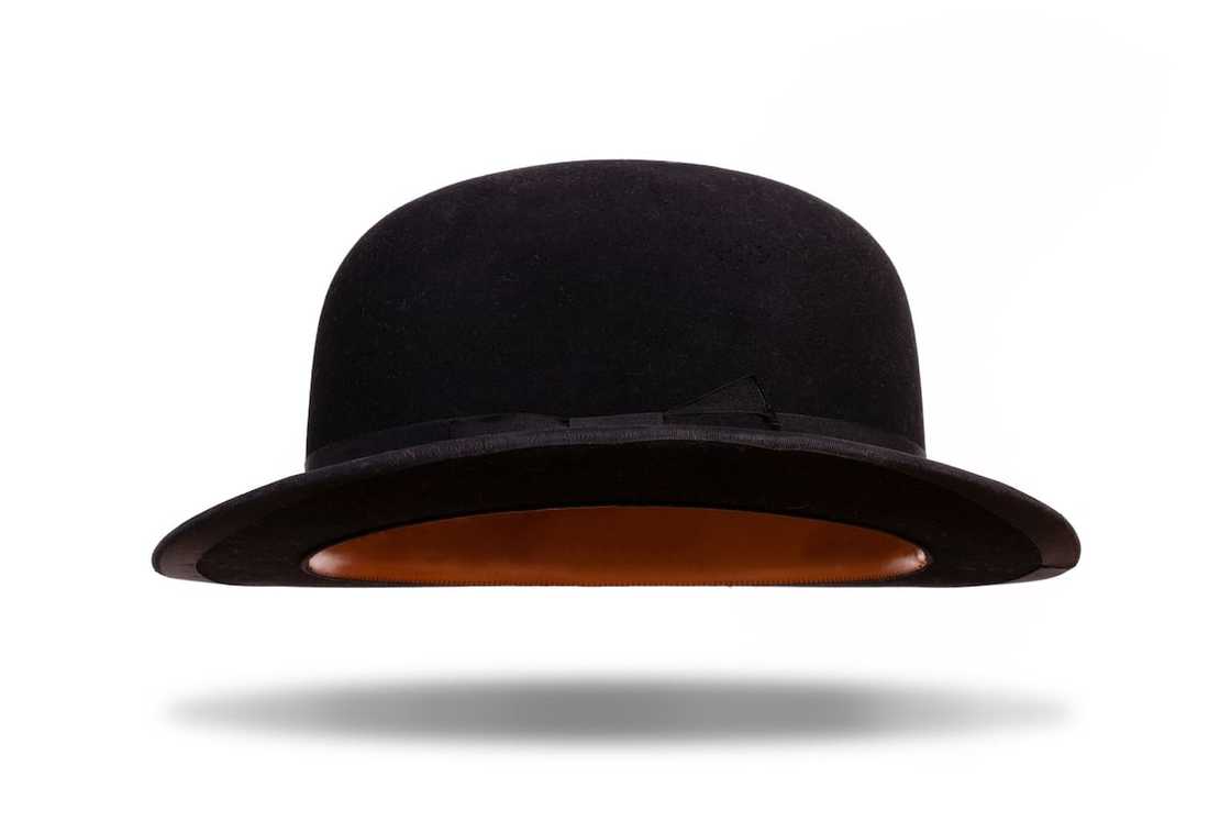Black Bowler hat on white background Black Bowler hat on white background