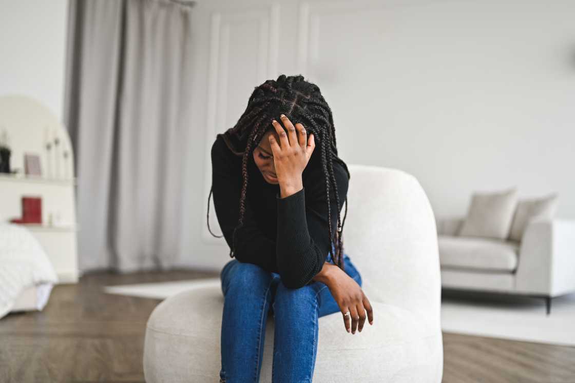 A stressed woman A stressed woman