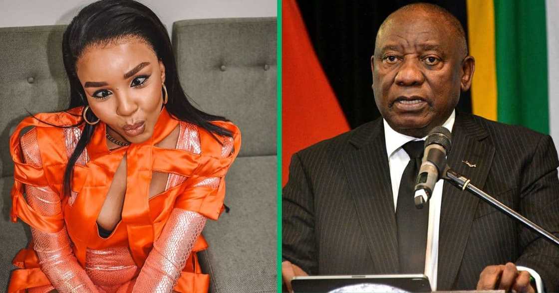 Cici mocked Cyril Ramaphosa in a funny TikTok video Cici mocked Cyril Ramaphosa in a funny TikTok video