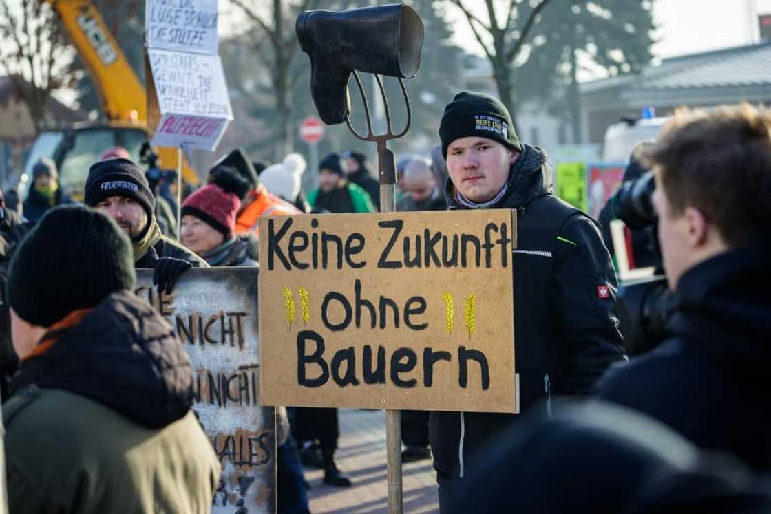 Farmers demonstrate against government plans to scrap diesel tax subsidies for agriculture vehicles