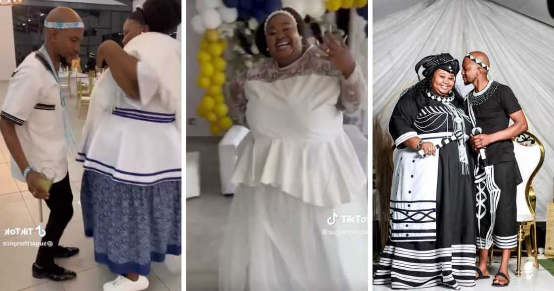 TikTok bride dancing with husband at wedding TikTok bride dancing with husband at wedding