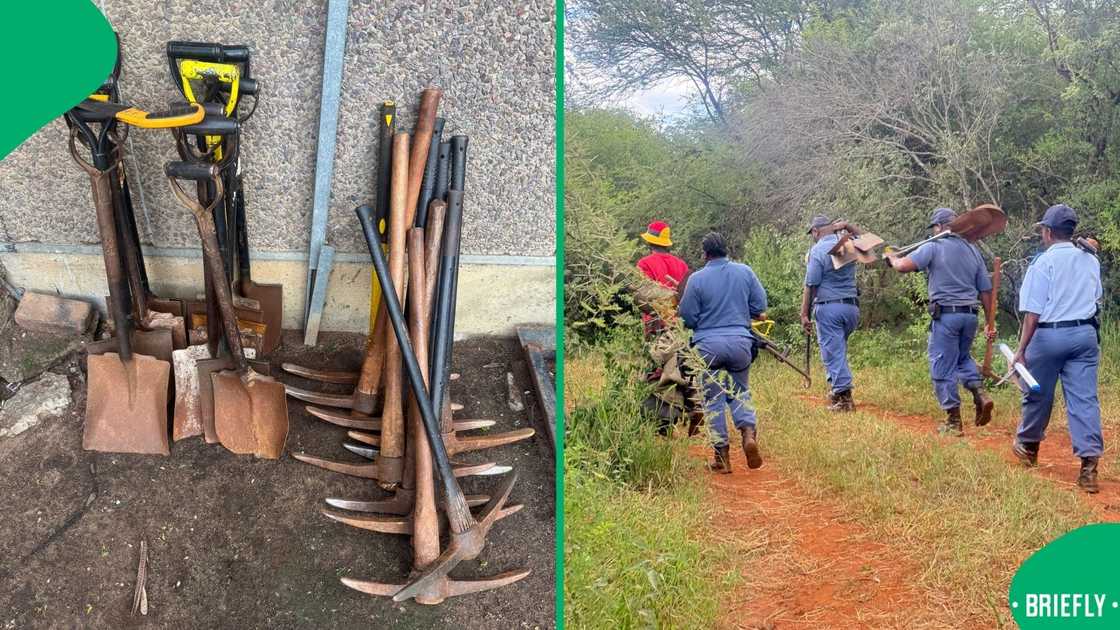 Police seized numerous items related to illegal mining