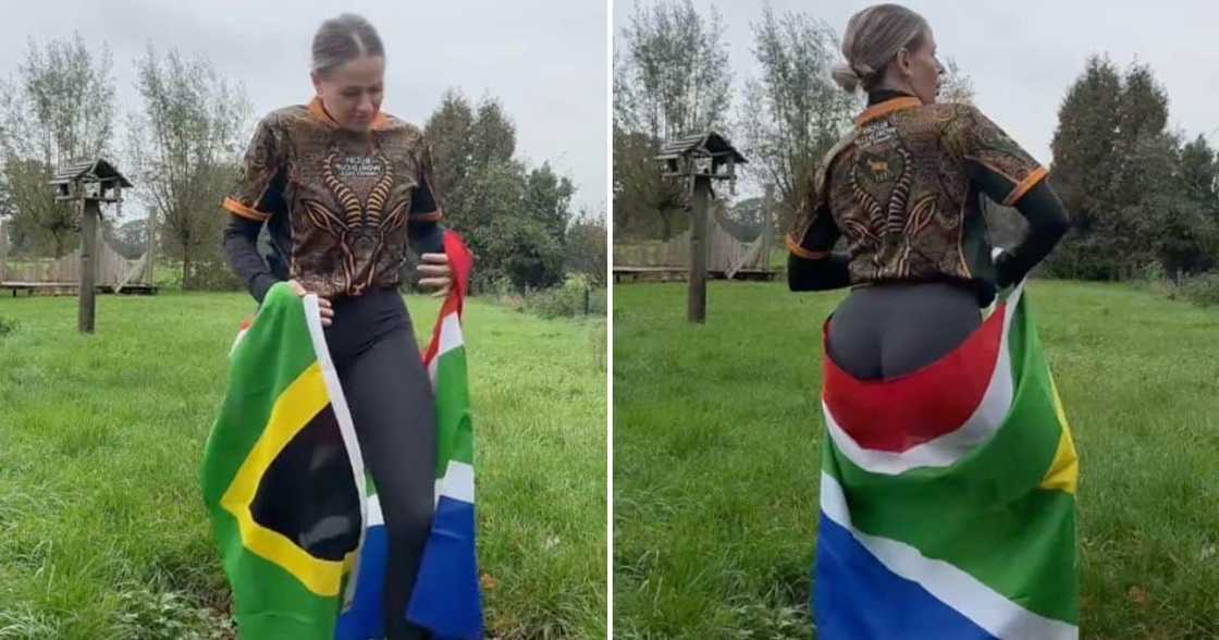 Woman dances to Mandoza in video. Woman dances to Mandoza in video.