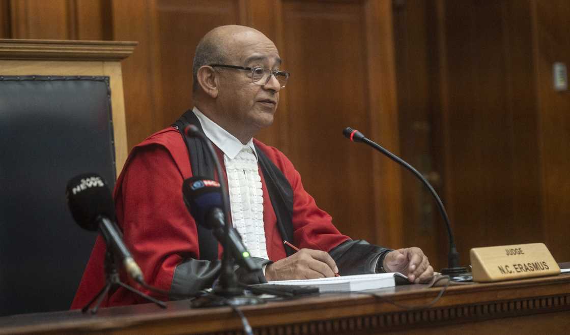 Judge Nathan Erasmus confirmed that he would not be able to be based in Saldanha Bay or travel daily as from next week. Judge Nathan Erasmus confirmed that he would not be able to be based in Saldanha Bay or travel daily as from next week.