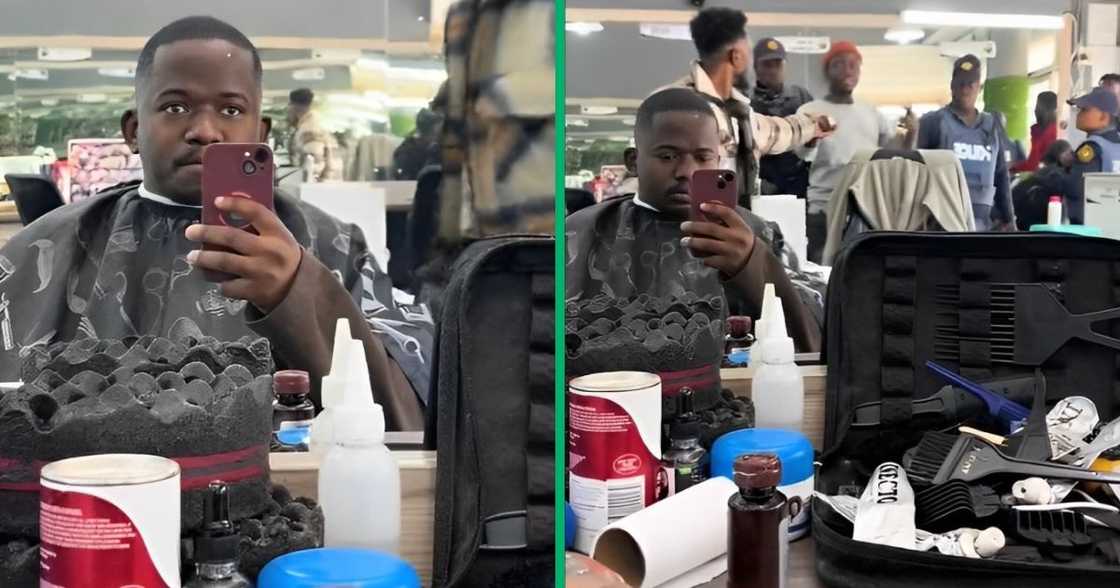 Man's barber arrested during hair cut Man's barber arrested during hair cut