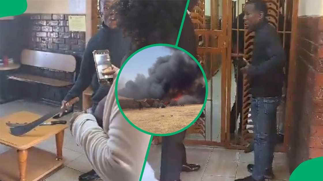 Pastor Paseka Mboro's church up in flames following violent primary school incident Pastor Paseka Mboro's church up in flames following violent primary school incident