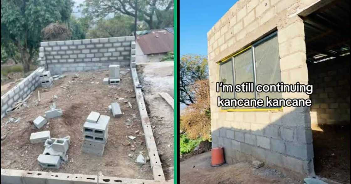 Woman shows how far building is