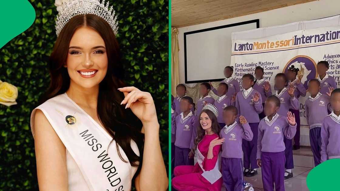 Miss World South Africa visits New Jerusalem Children’s Home.