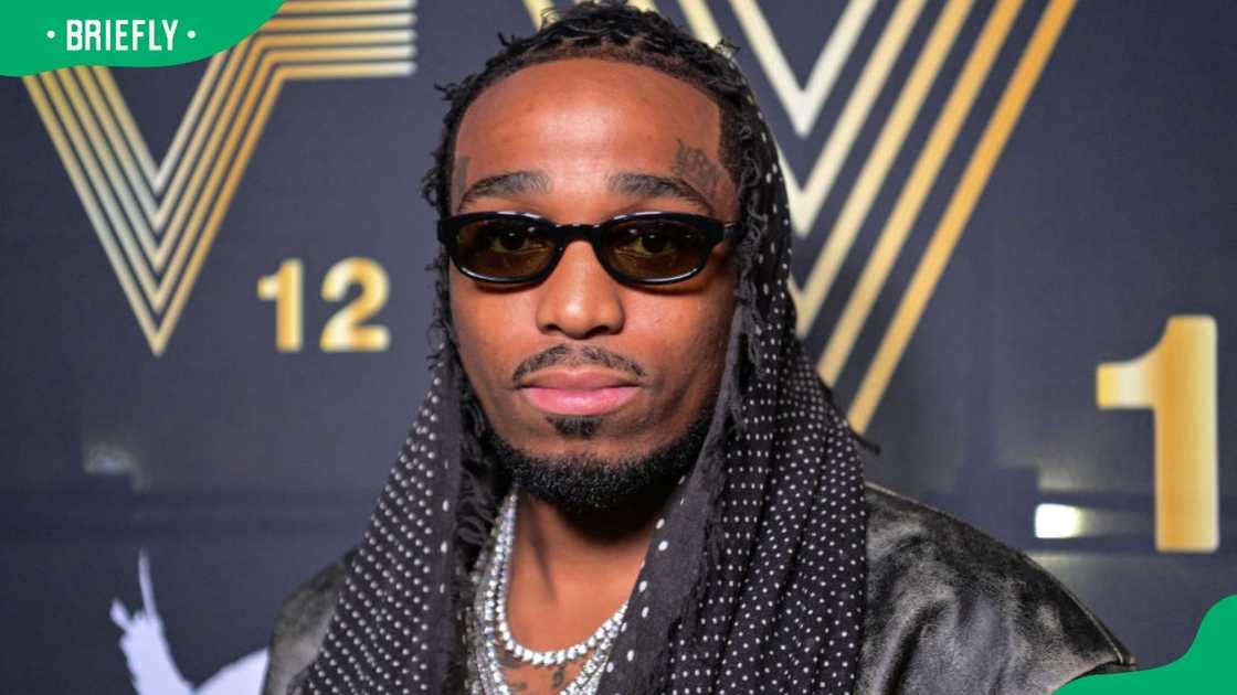 Rapper Quavo at V12 Restaurant & Sports Bar Grand Opening Celebration in 2024