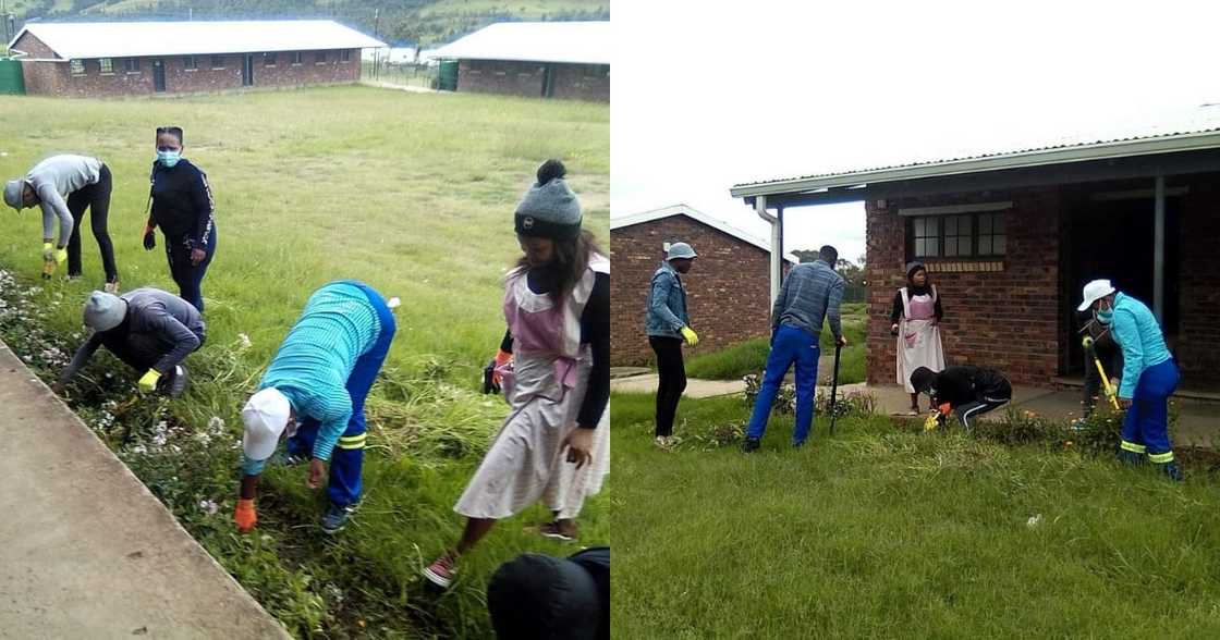 Young teachers unite to clean school ahead of reopening next week