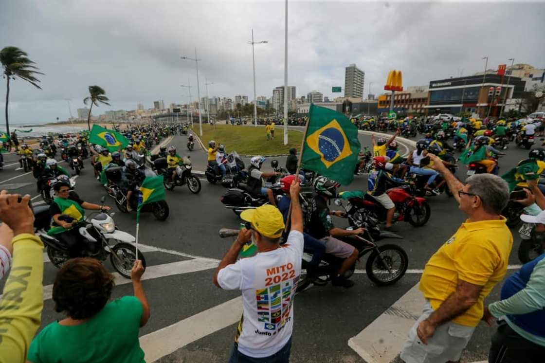 Jair Bolsonaro, 67, has not avoided crowds on the campaign trail