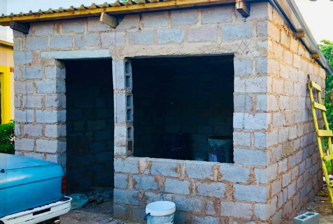 Brick house under construction Brick house under construction