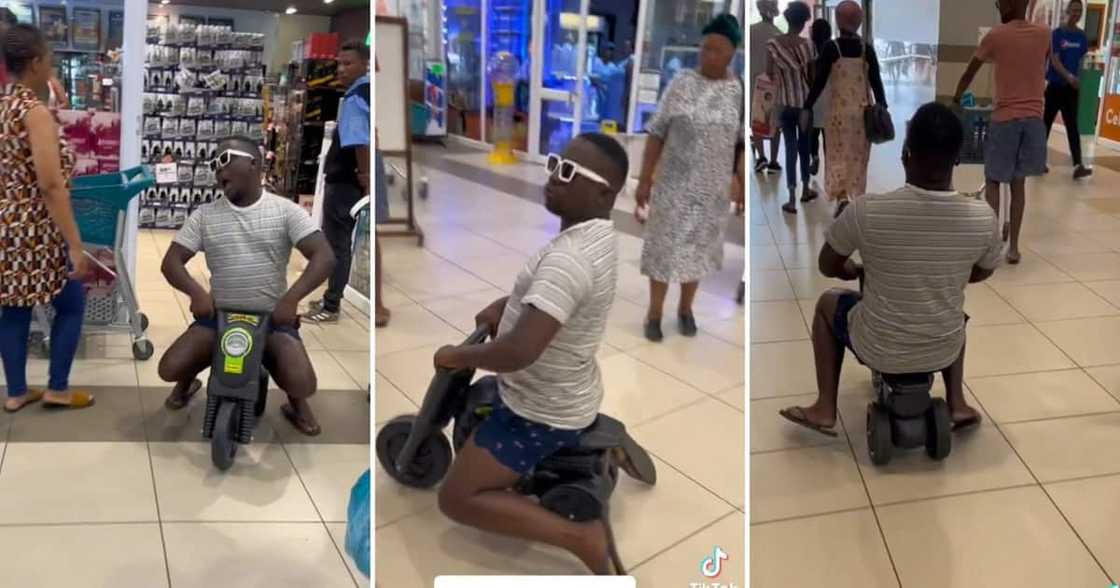 Grown man causes havoc at shopping centre Grown man causes havoc at shopping centre
