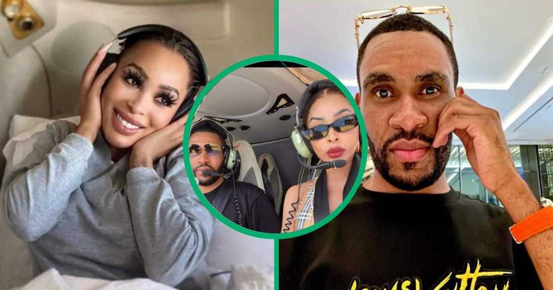 Khanyi Mbau flaunts Dubai romance with her boyfriend, Kudzai Mushonga on Instagram. Khanyi Mbau flaunts Dubai romance with her boyfriend, Kudzai Mushonga on Instagram.