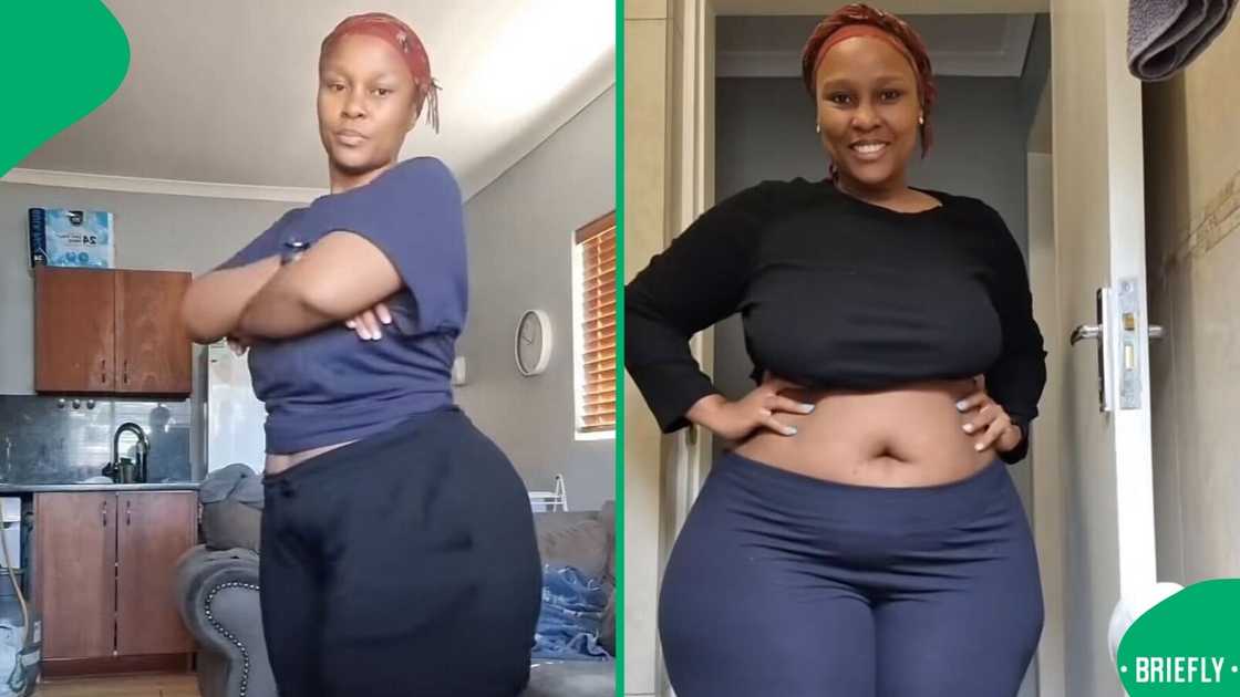 A woman in South Africa showcased her massive weight loss journey in a TikTok video. A woman in South Africa showcased her massive weight loss journey in a TikTok video.