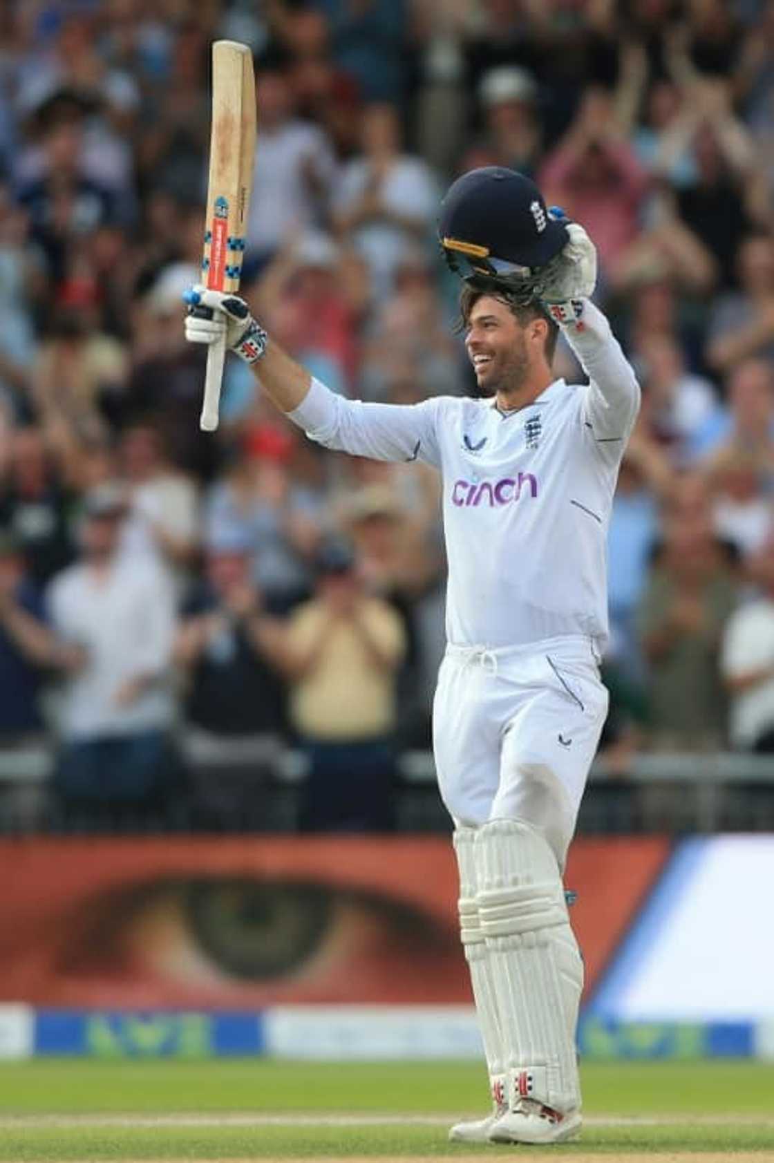 First home Test hundred - England's Ben Foakes celebrates his century against South Africa at Old Trafford First home Test hundred - England's Ben Foakes celebrates his century against South Africa at Old Trafford