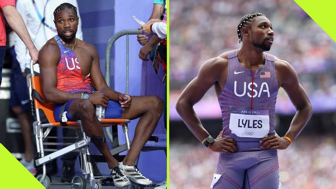 Paris 2025 Noah Lyles Taken Away in Wheelchair After Winning Bronze