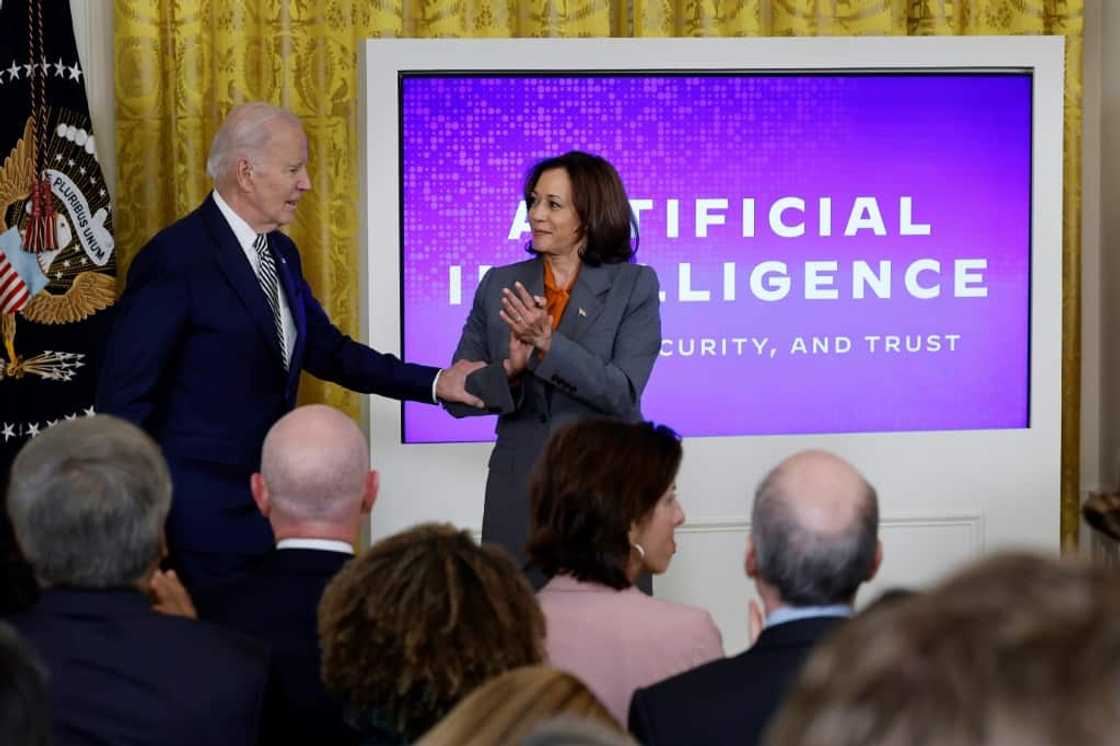 U.S. President Joe Biden's executive order aims to stop artificial intellience abuses like deep fakes and smear campaigns but said Congress needs to pass legislation guarding the public against abuses by big tech U.S. President Joe Biden's executive order aims to stop artificial intellience abuses like deep fakes and smear campaigns but said Congress needs to pass legislation guarding the public against abuses by big tech