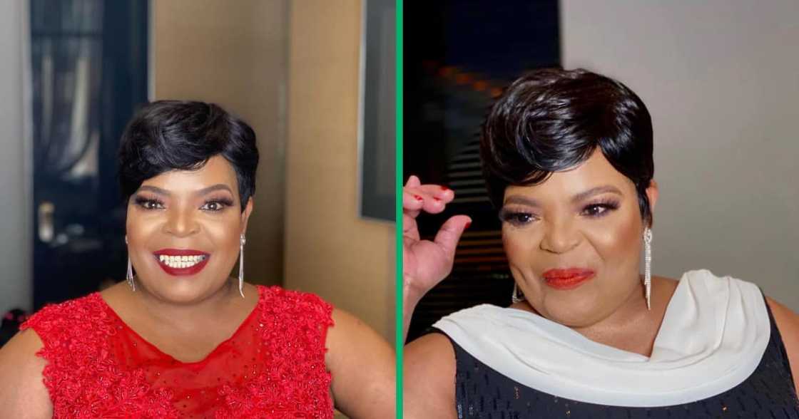 Rebecca Malope rocked a dress that she designed herself.