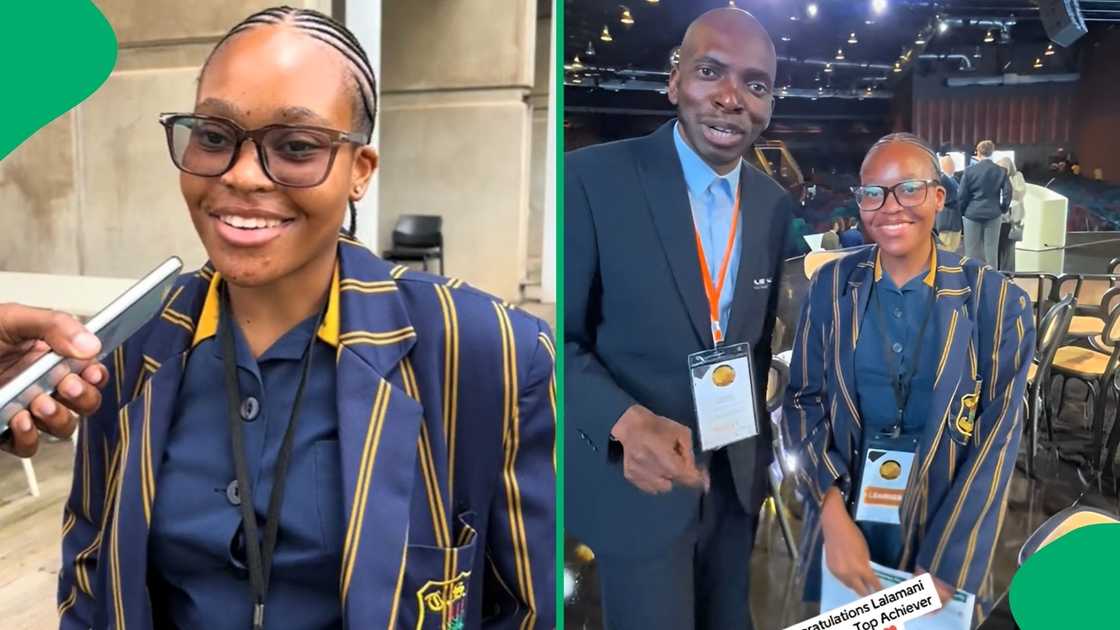 Lalamani Maselesele enjoyed the VIP treatment that she received after her academic excellence Lalamani Maselesele enjoyed the VIP treatment that she received after her academic excellence