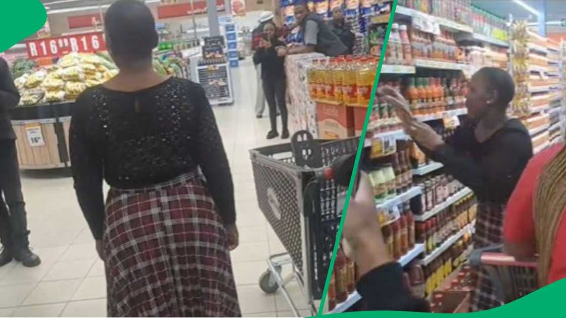 Woman does trolley dash