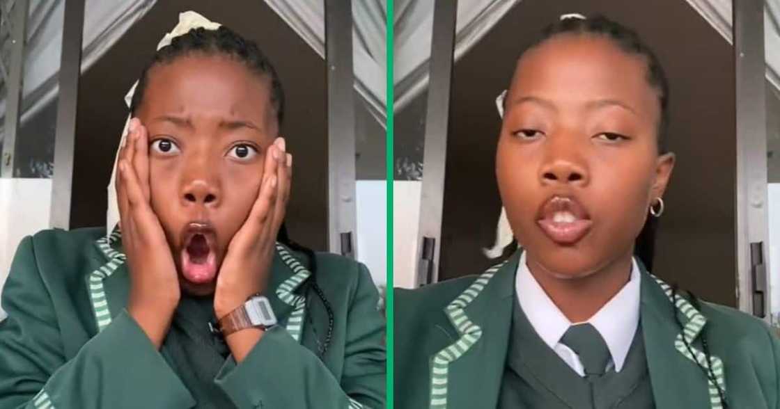 TikTok video of matric student complaining about L.O exam TikTok video of matric student complaining about L.O exam