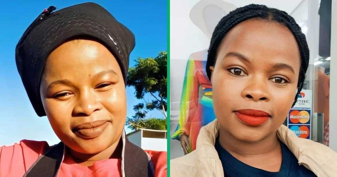 Black woman poses for photo. Black woman poses for photo.