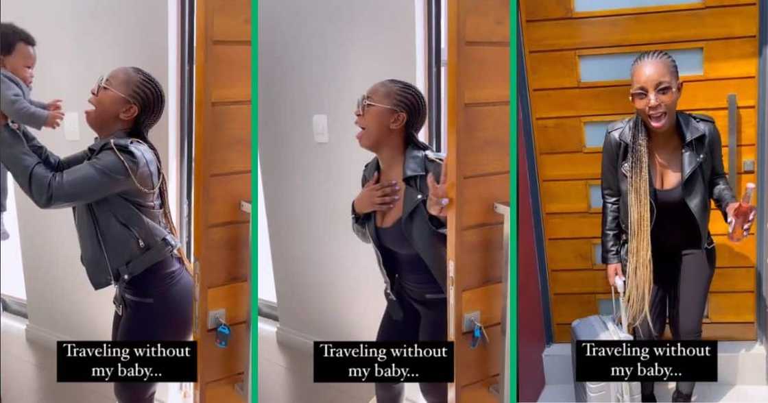 Mom travelling without baby Mom travelling without baby