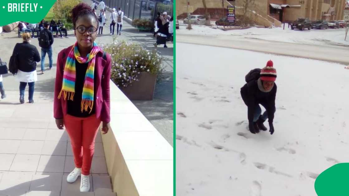 A woman detailed her studies abroad. A woman detailed her studies abroad.