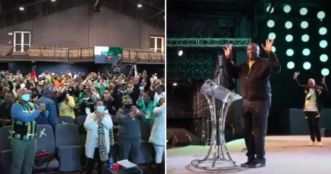 Cyril Ramaphosa sang and danced at a church. Cyril Ramaphosa sang and danced at a church.