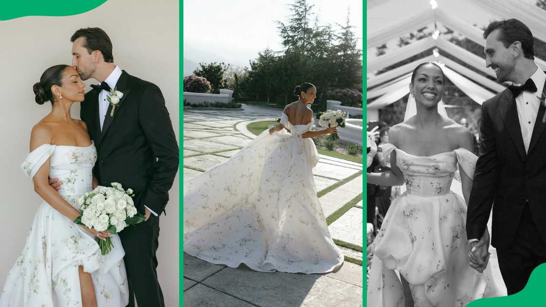 Corinne Foxx and Joe Hooten during their 2024 wedding
