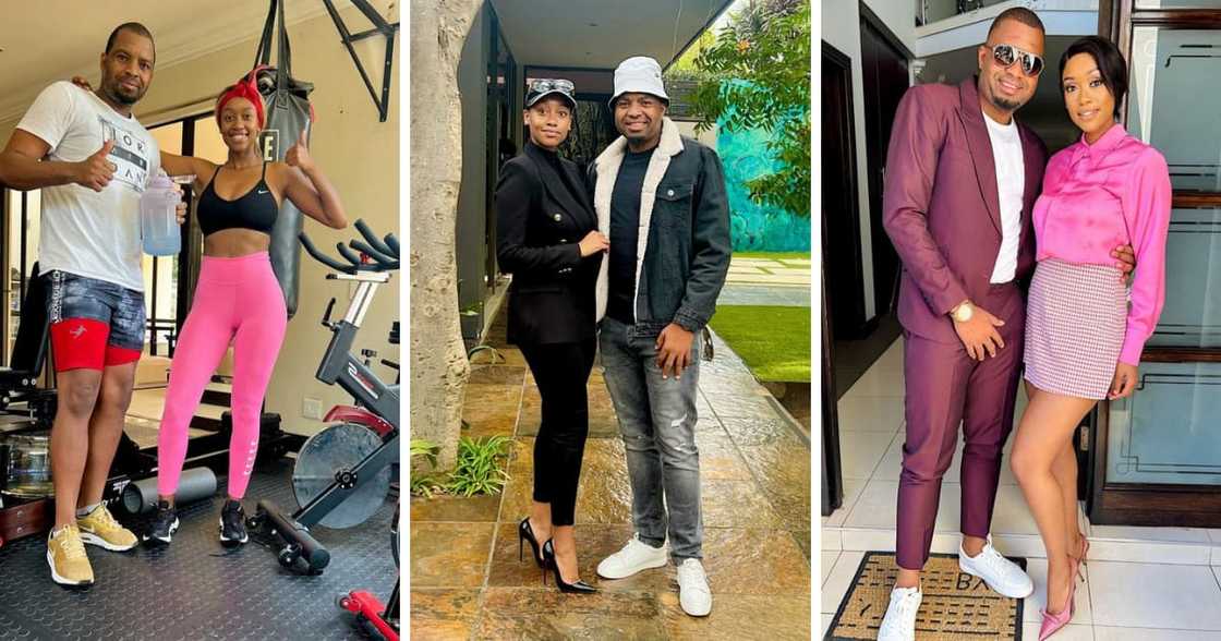 Itumeleng Khune soccer player posing with wife Itumeleng Khune soccer player posing with wife