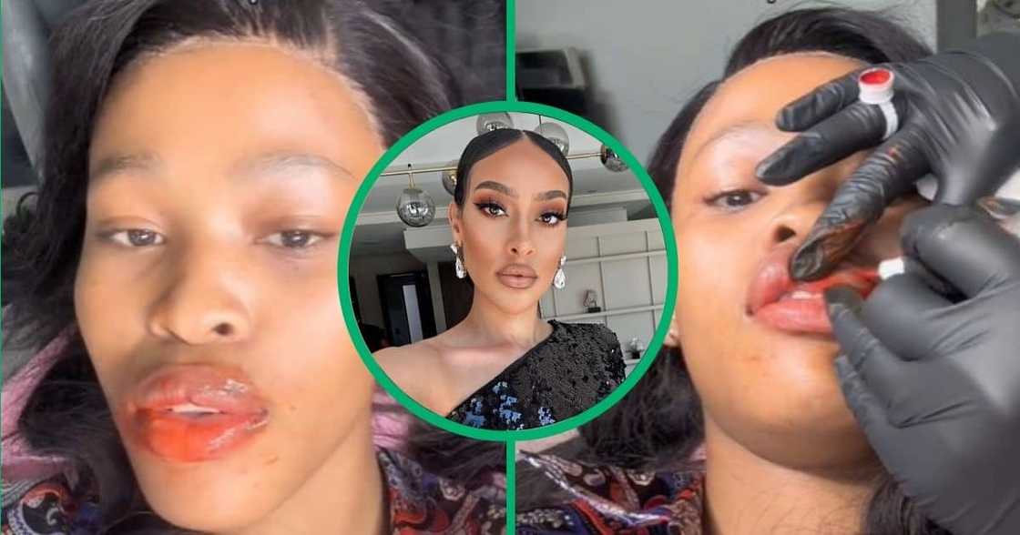 Saraha Langa inspires Johannesbsurg woman to get a lip tattoo