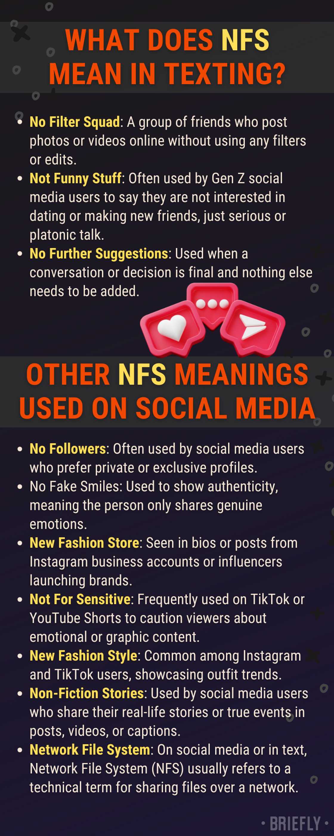 What does NFS mean in text messages and social media What does NFS mean in text messages and social media