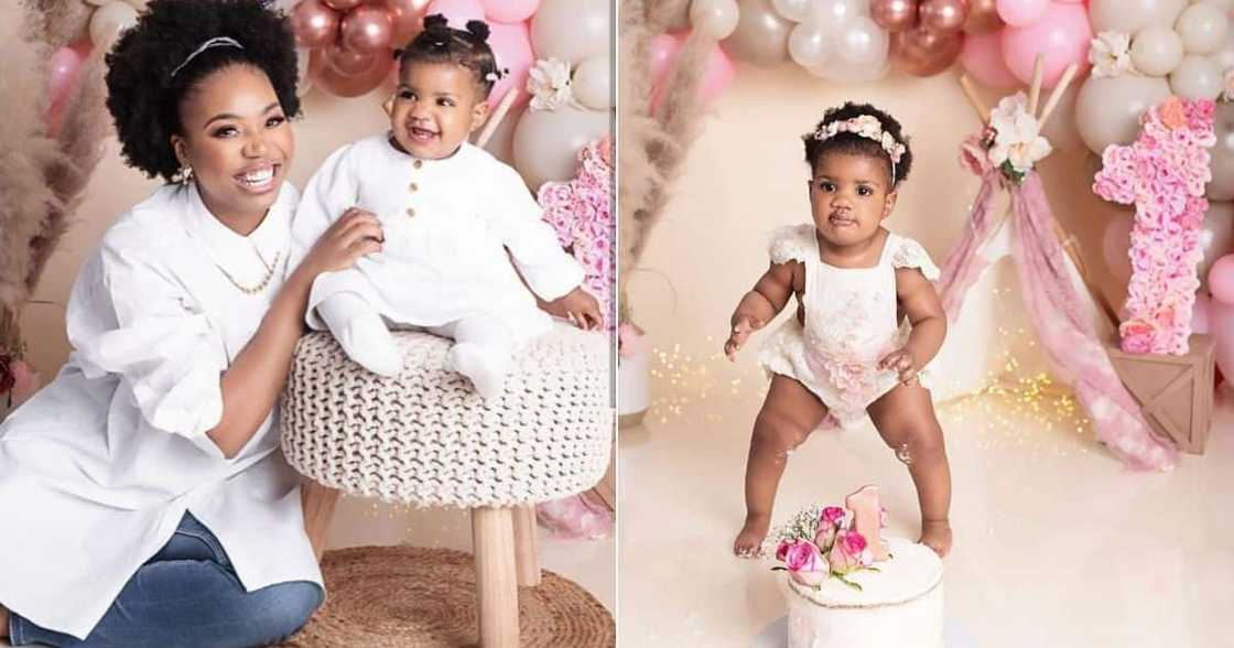 A young lady showed her love for her daughter by throwing a lavish party A young lady showed her love for her daughter by throwing a lavish party