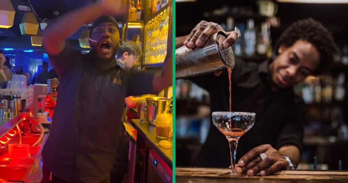 A barman was captured in a TikTok video dancing to Tyla's hit song, Water. A barman was captured in a TikTok video dancing to Tyla's hit song, Water.