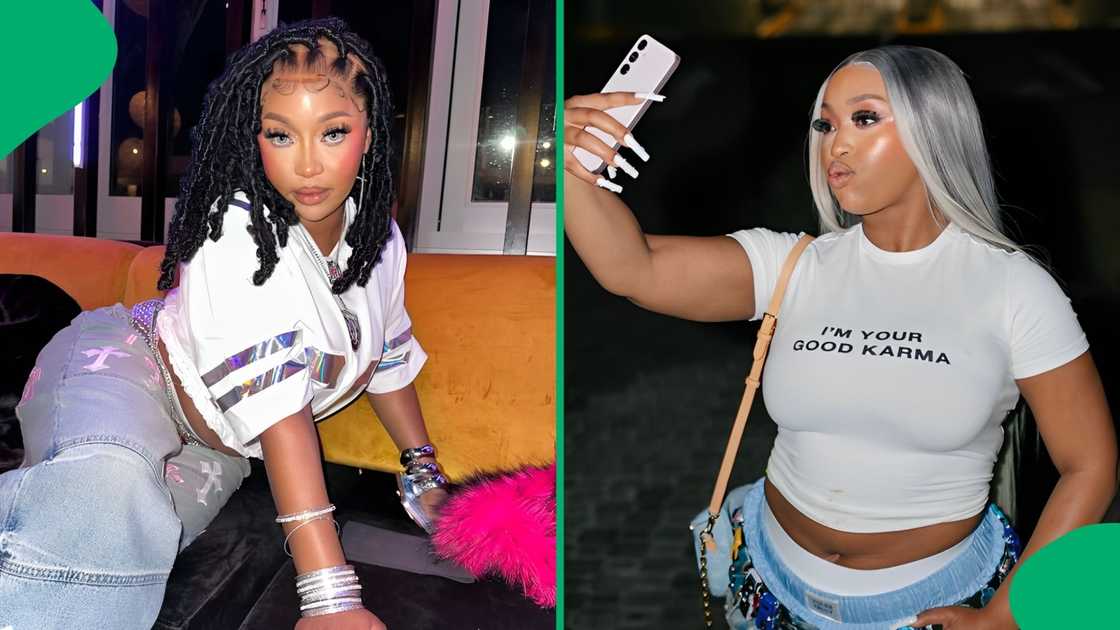 Kamo Mphela's outfit was placed under scrutiny. Kamo Mphela's outfit was placed under scrutiny.