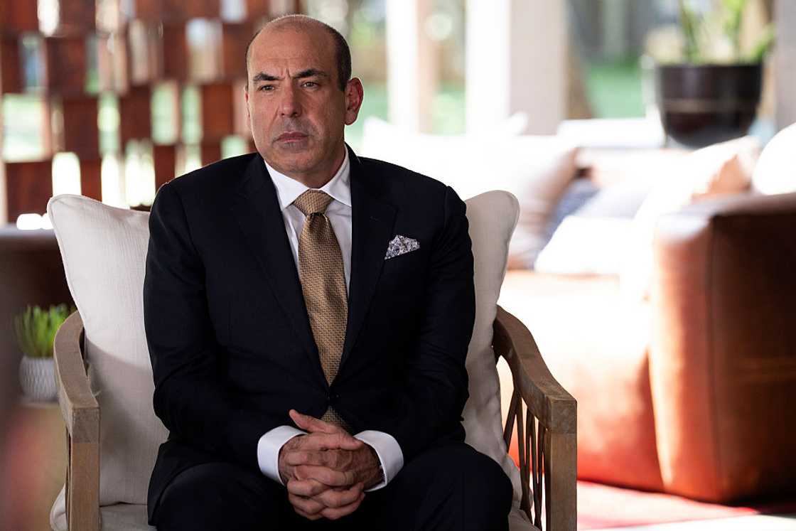 Rick Hoffman on the set of Suits LA. Rick Hoffman on the set of Suits LA.