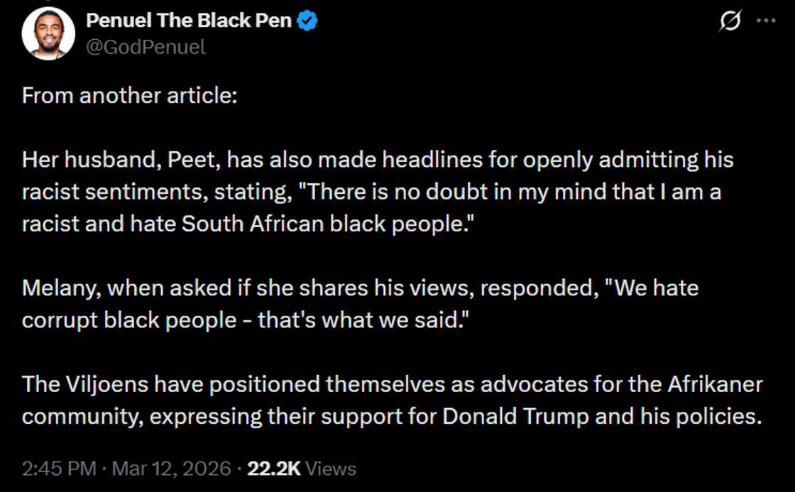 Peet's old posts have resurfaced. Peet's old posts have resurfaced.